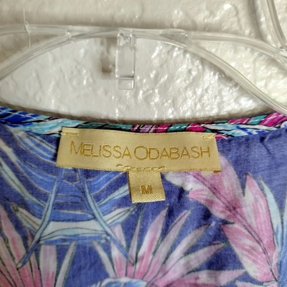 Melissa Odabash Caroline V Neck Bottom Down Boho Maxi Dress Sz M - Picture 7 of 12